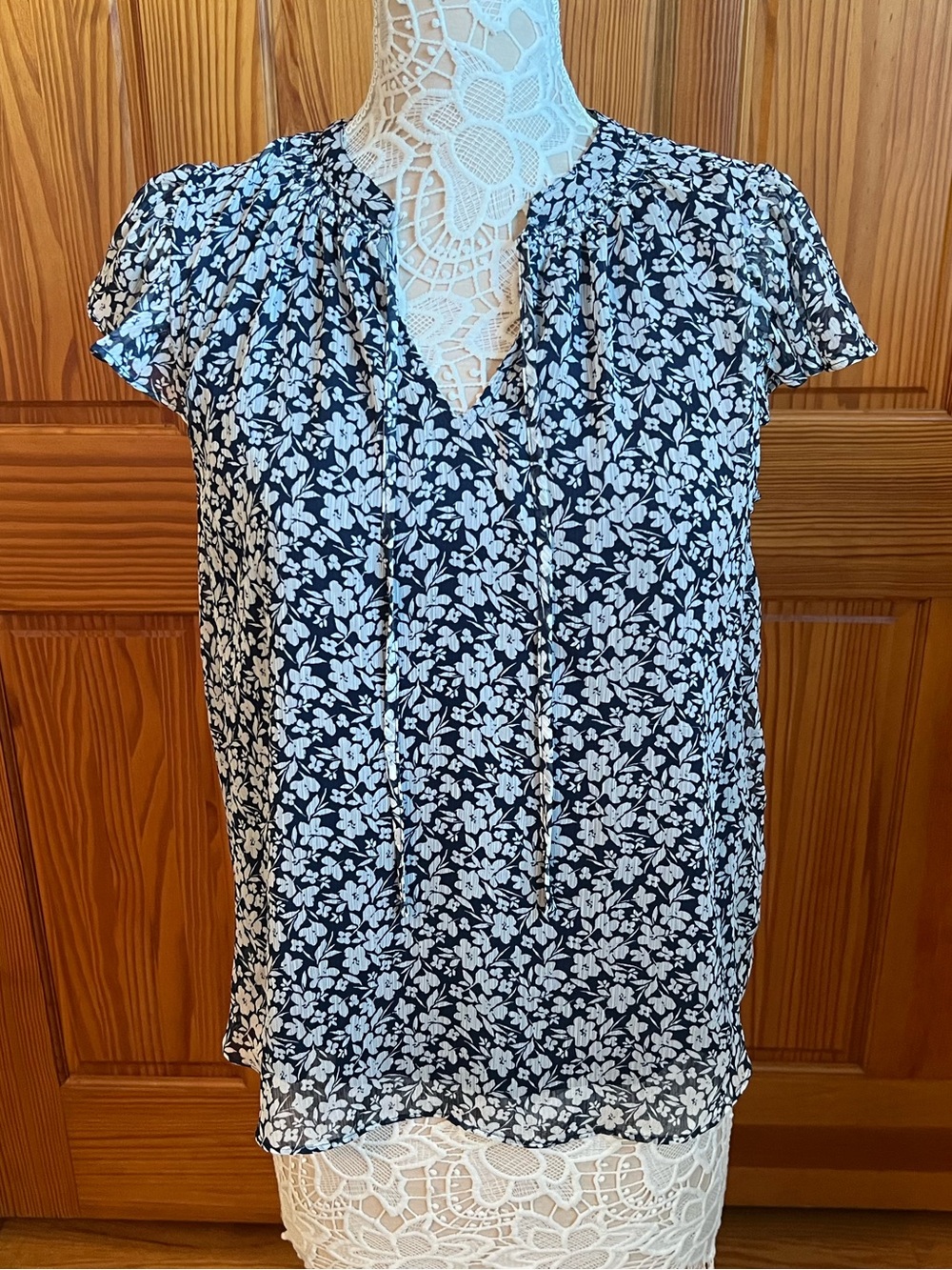 Lauren Conrad Flutter Sleeve Blouse